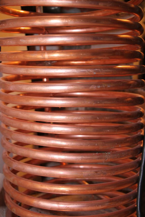 copper coil for wood fired hot water heater